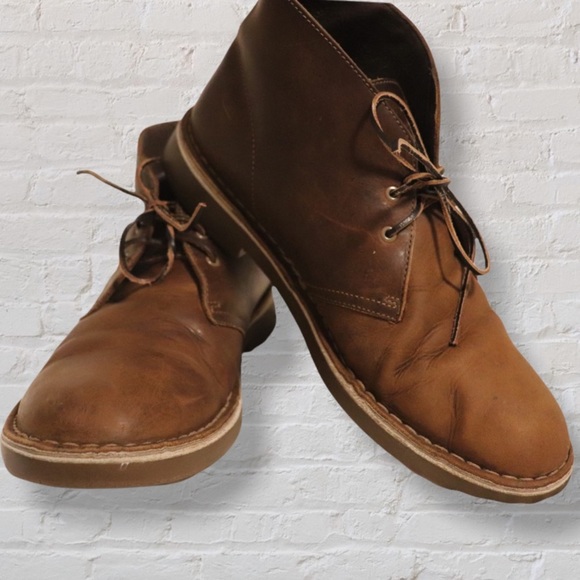 Clark’s Brown Leather Bushacre Chukka Boots Shoes main image 5